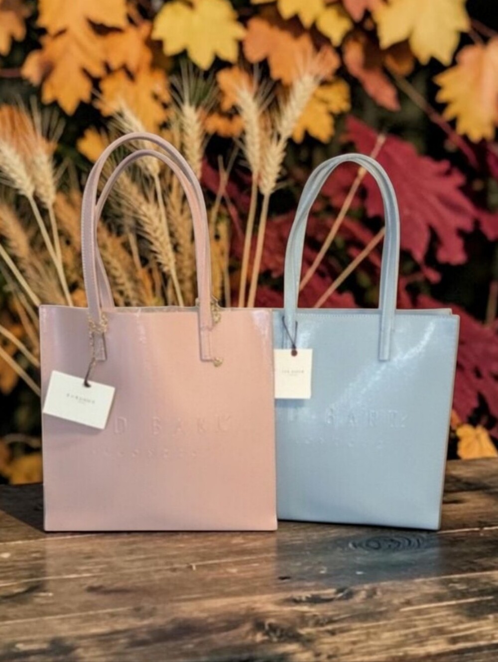Ted Baker Leather Tote Bag Pink Or Blue, Pick 1, NWT